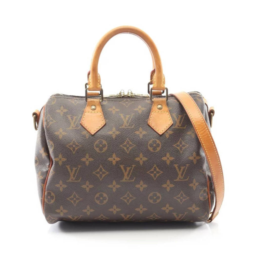 Louis Vuitton Handbag Bandoulire Speedy Canvas Brown Monogram Leather - Picture 2 of 10